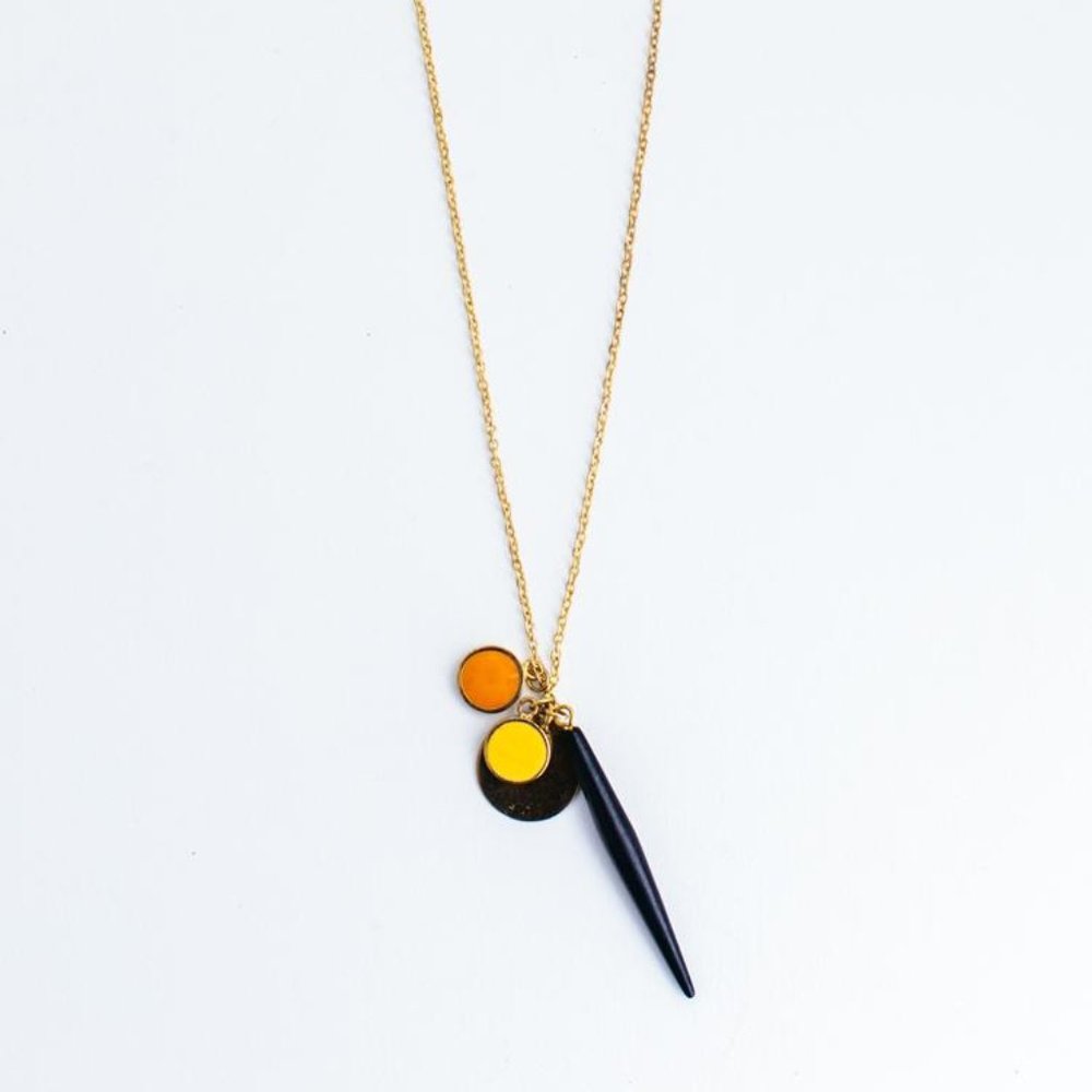 Mata Traders Valencia Charm Necklace Navy